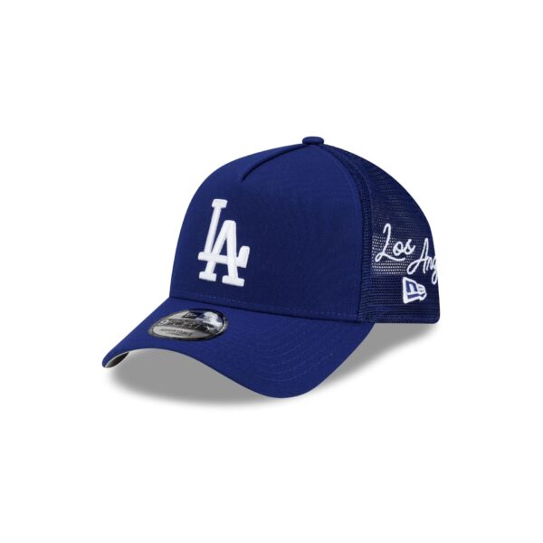 Los Angeles Dodgers Side Script 9FORTY A-Frame Trucker Hat
