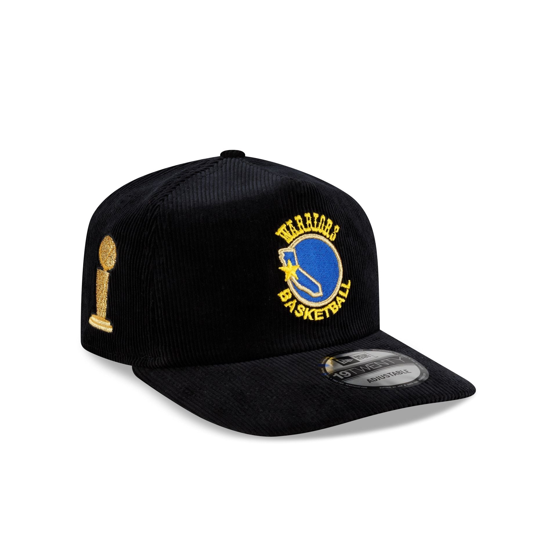 Golden State Warriors 1975 Finals Black & Gold Corduroy 19TWENTY Adjustable Hat